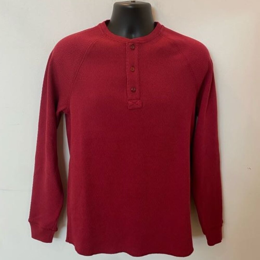 Taylor Stitch Heavy Bag Waffle Henley | Burgundy | Size 36, 40 | NWT